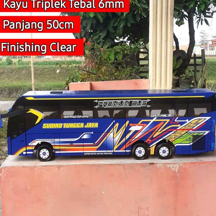 Hadir Terbaru Miniatur Bus PO SUDIRO TUNGGA JAYA DRAKA  Panjang 45cm dan 50cm Mainan Hadiah Ultah An