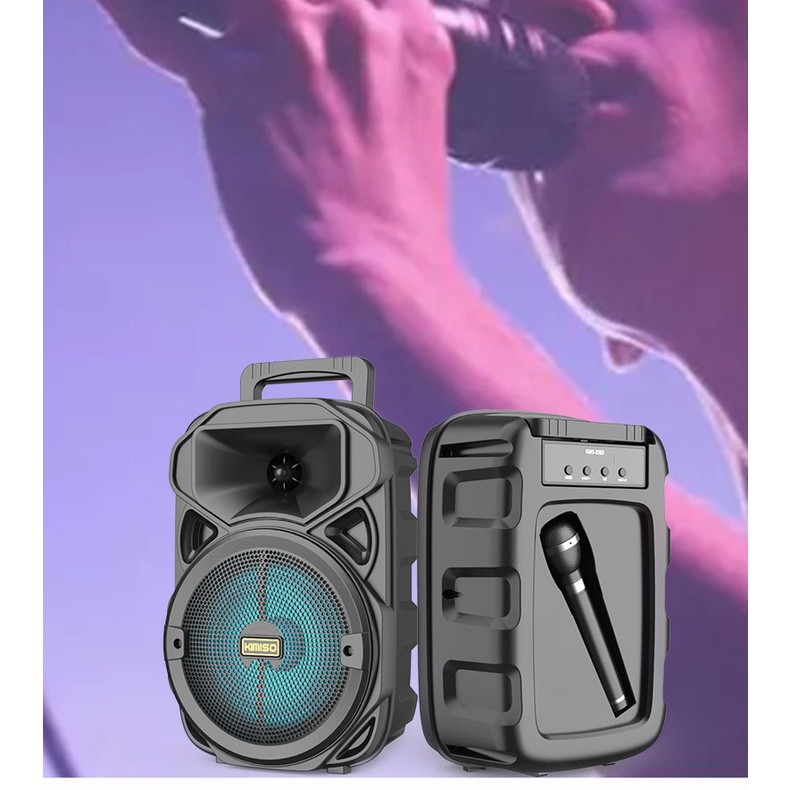 POM Speaker Bluetooth Karaoke V2 Portable Speker Spiker Sound System Musik