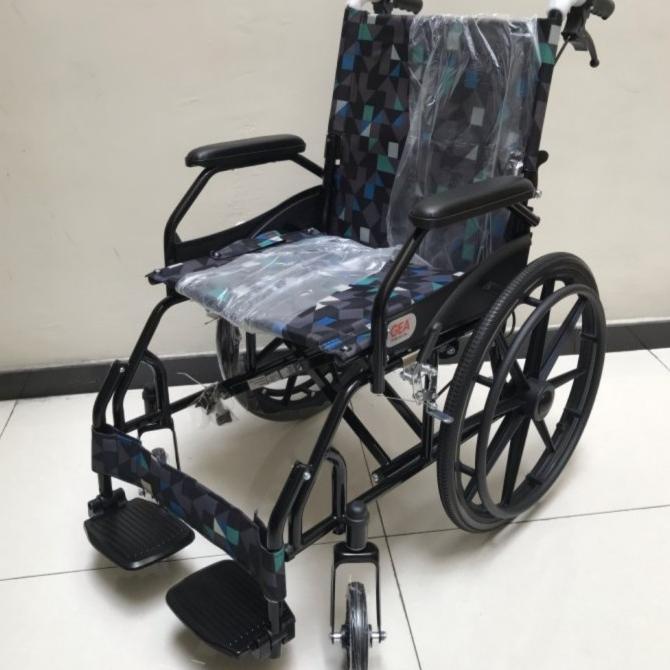 Jual Kursi Roda Gea Fs Steel Wheelchair Kursi Roda Semi Travel Lipat Black Stell