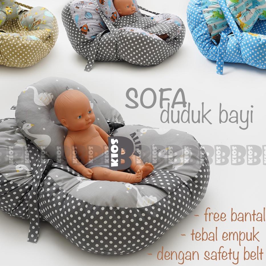 Stok Terbaru SOFA BAYI JUMBO DENGAN SABUK PENGAMAN GESPER MULTIFUNGSI BISA UNTUK KASUR BAYI FREE BAN