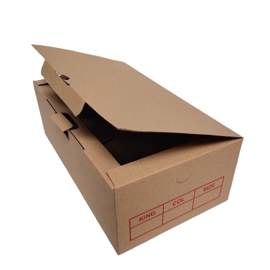 

Kardus Box Sandal / Sepatu Anak Murah 27x14x10 Cm Coklat Polos 1 Kg 7 Pcs