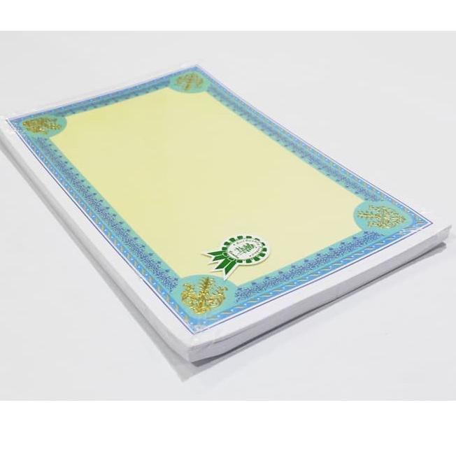 

gkht Blanko Kertas Piagam Sertifikat Kartu Tik Folio blue [50 Sheets] ♠ 47