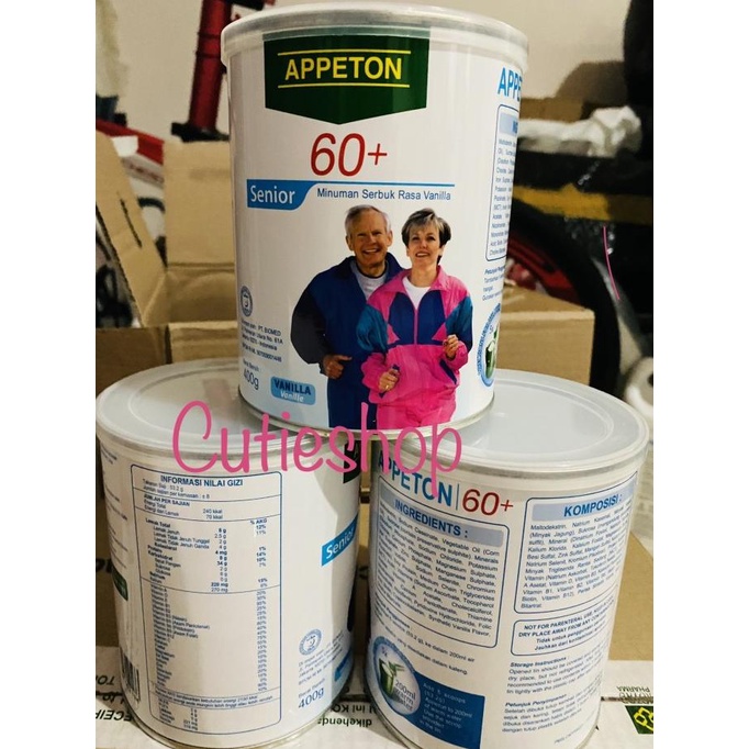 

[ COD ] Appeton 60+ 400 gram susu lansia susu orang tua vanila vanilla vanila