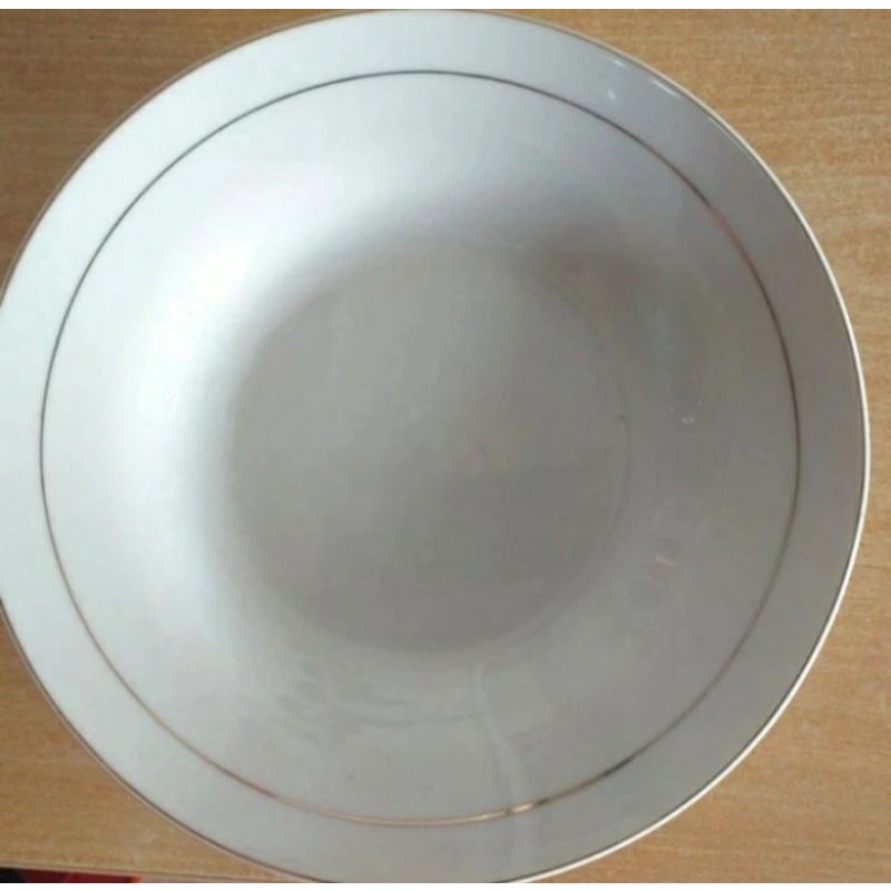 piring makan keramik standart hotel 9 in