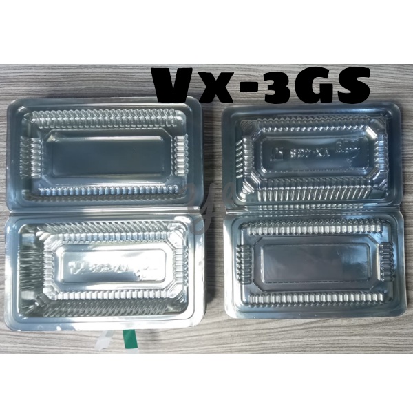 Mika plastik (ISI 100)  23 x 15 x 6 cm tempat makanan VX2-UK 16.5 x 9.5 x 4 cm VX4GS- UK  19x12.5x4.