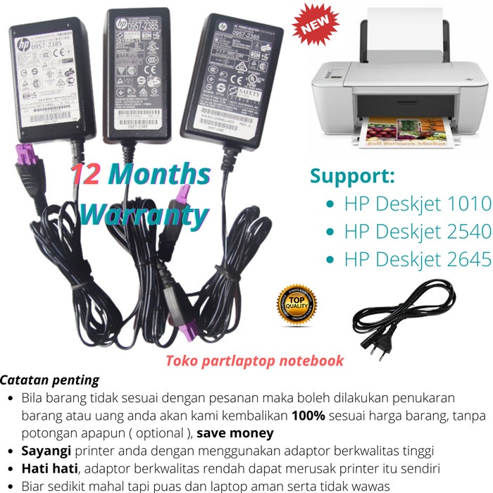 Adaptor printer HP Deskjet 1010 2540 2645 new high quality