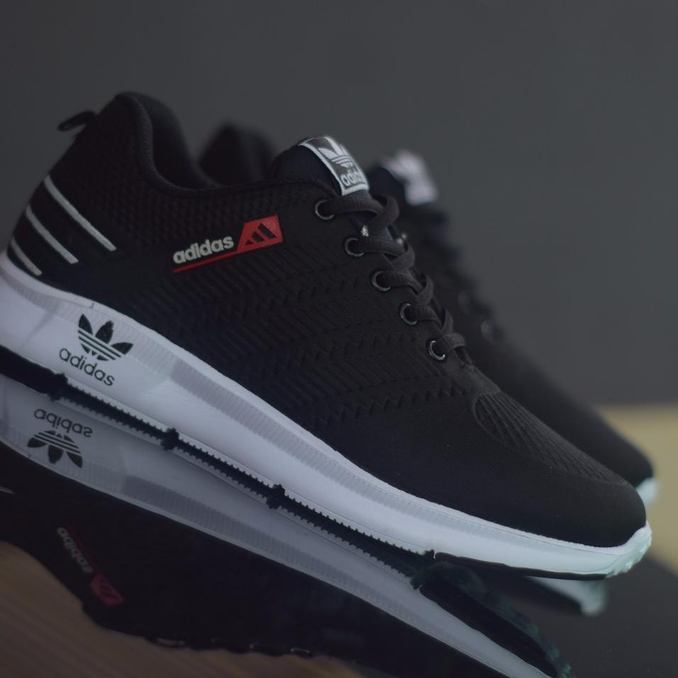 [WLF.18Oc22ᴬ] SEPATU SEKOLAH HITAM ALAS PUTIH ADIDAS NBA