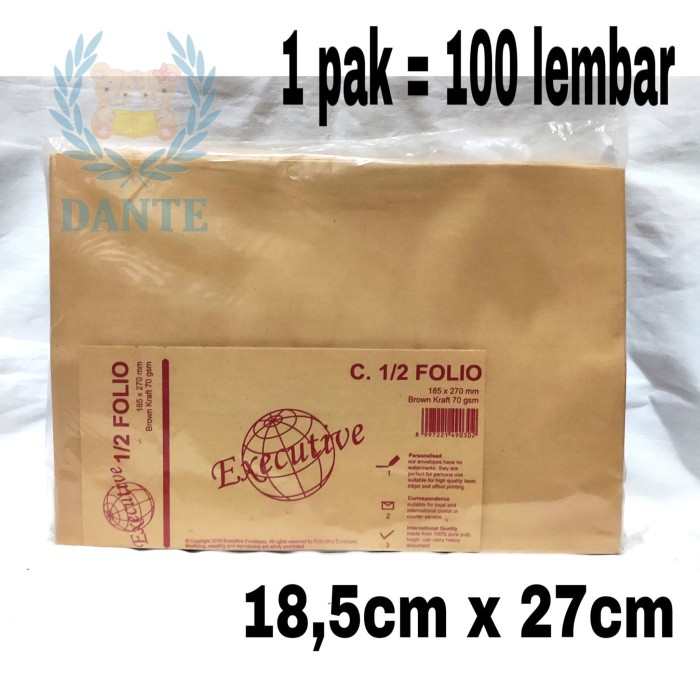 

Nikmati Amplop Coklat Polos Ukuran 1/2 Folio 1 Pak Berkualitas