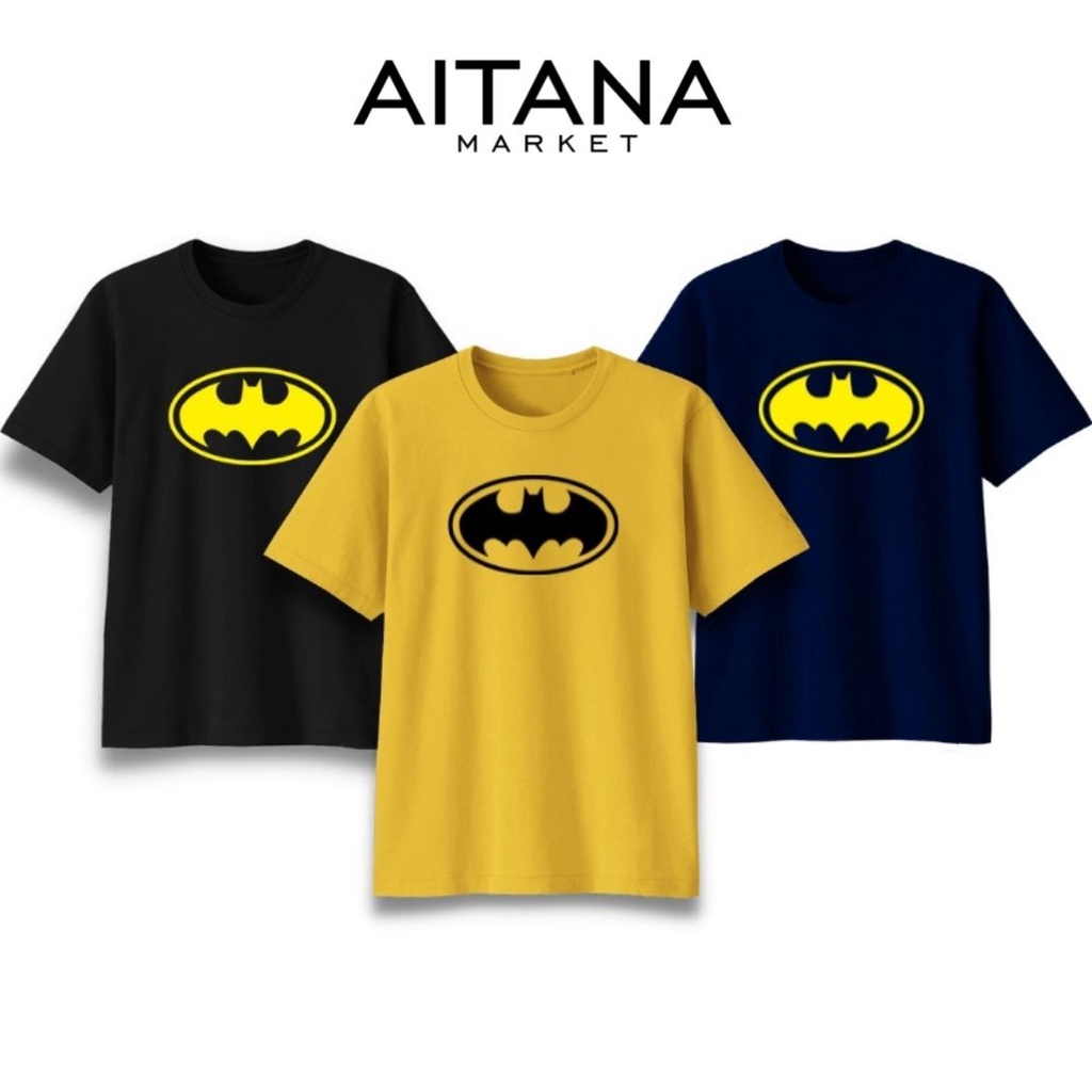 Baju Kaos Superhero Batman Untuk Bayi Anak Remaja Dewasa Big Size Bahan Combed 30s Lembut dan Nyaman