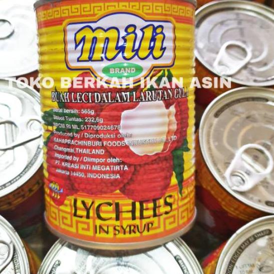 

COD✔️MILI Lychee In Syrup 565 gr / Leci Kaleng / Kelengkeng Kaleng|SQ5