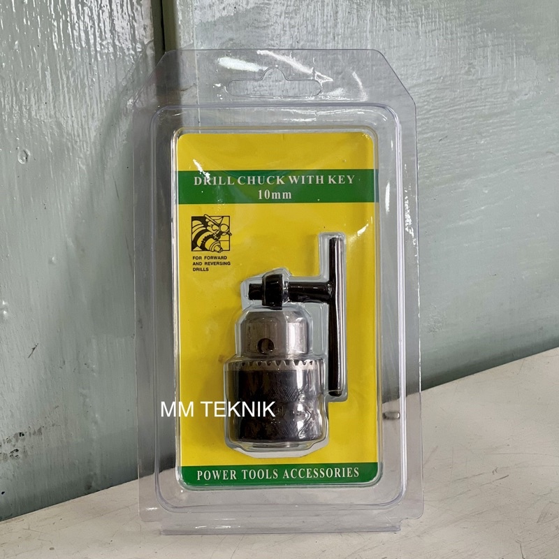 Kepala Mesin Bor 1.5 - 10mm Drill Chuck + Key Kepala Bor + Kunci Bor