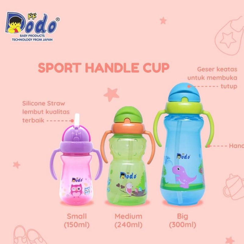 Dodo botol minum sedotan,botol minum anak