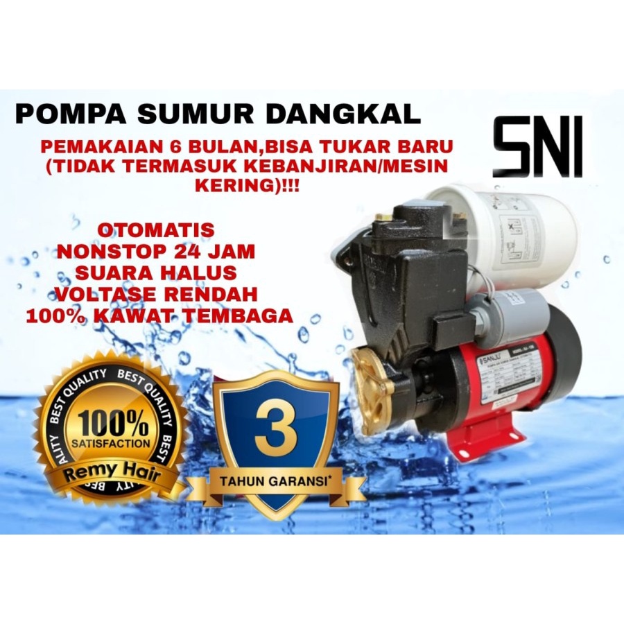 MAXPUMP SJ-238 Pompa Air Rumah Tangga Sumur Dangkal 220Volt 50Hz 200Watt Outlet 1inch Otomatis Mesin Pompa Air