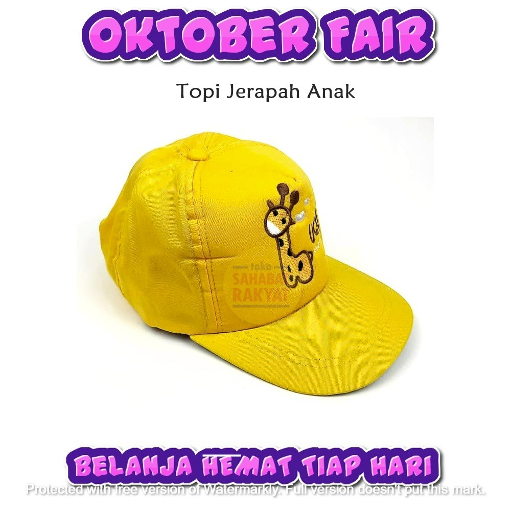 AKH227I Topi Jerapah Lucky Anak/Topi Bordir Anak