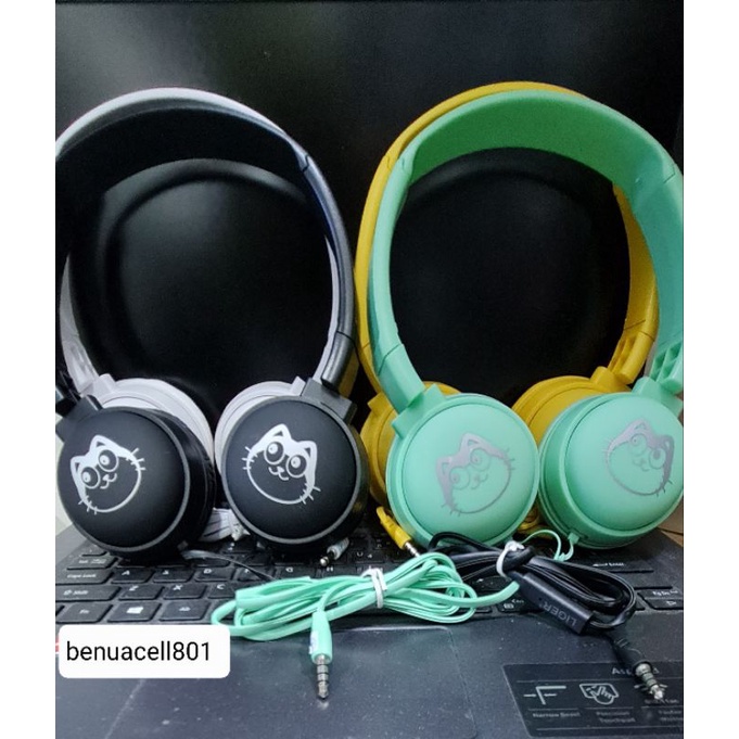 Handsfree music bando macaron warna warni EXTRA BASS J-18