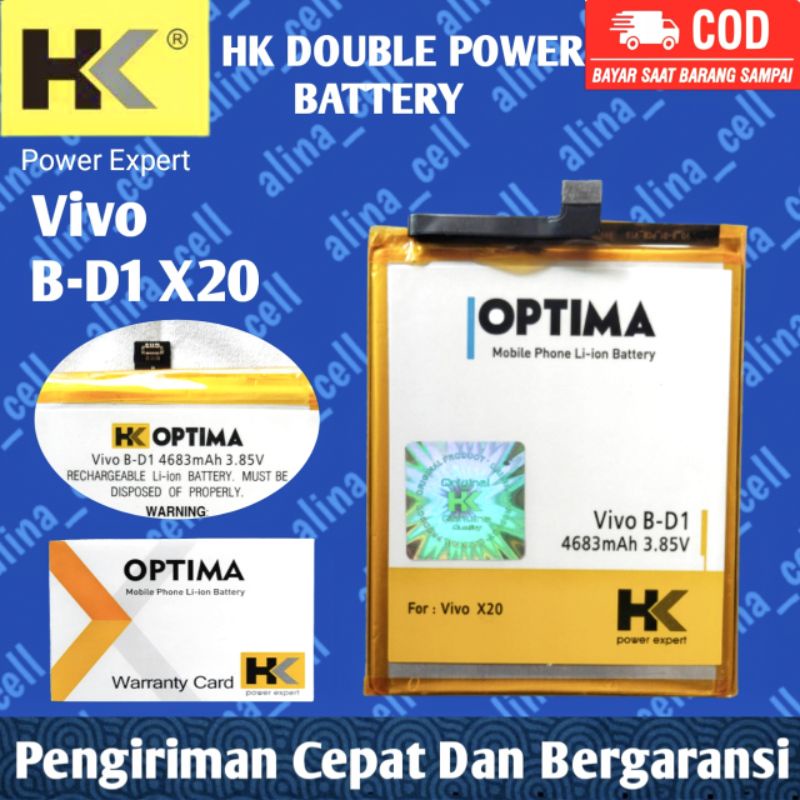 BATERAI HK B-D1 B D1 bd1 Vivo X20 4683mAh ORIGINAL HK BATTERY BATRE