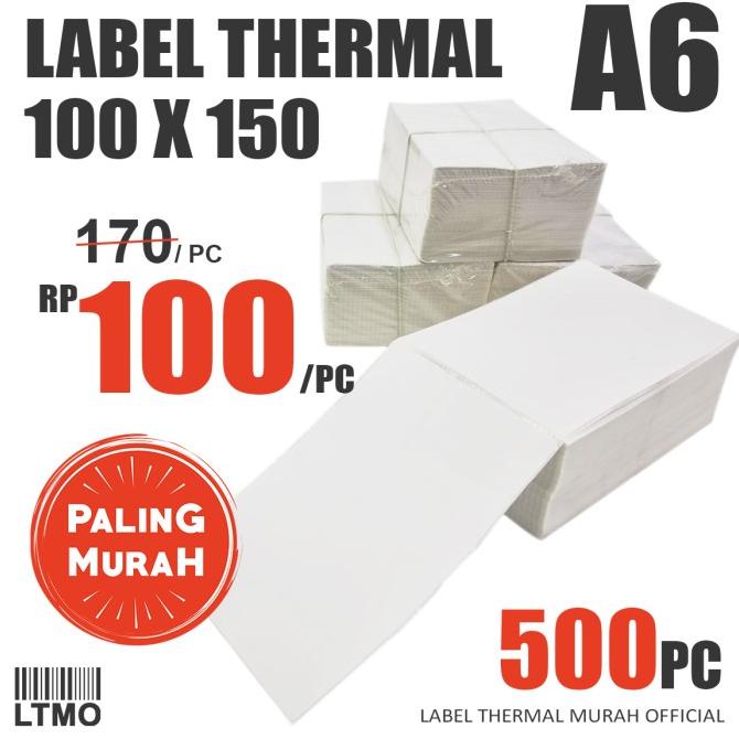 

Label Barcode CF MURAH 100 x 150 A6 kertas stiker thermal 500 pcs