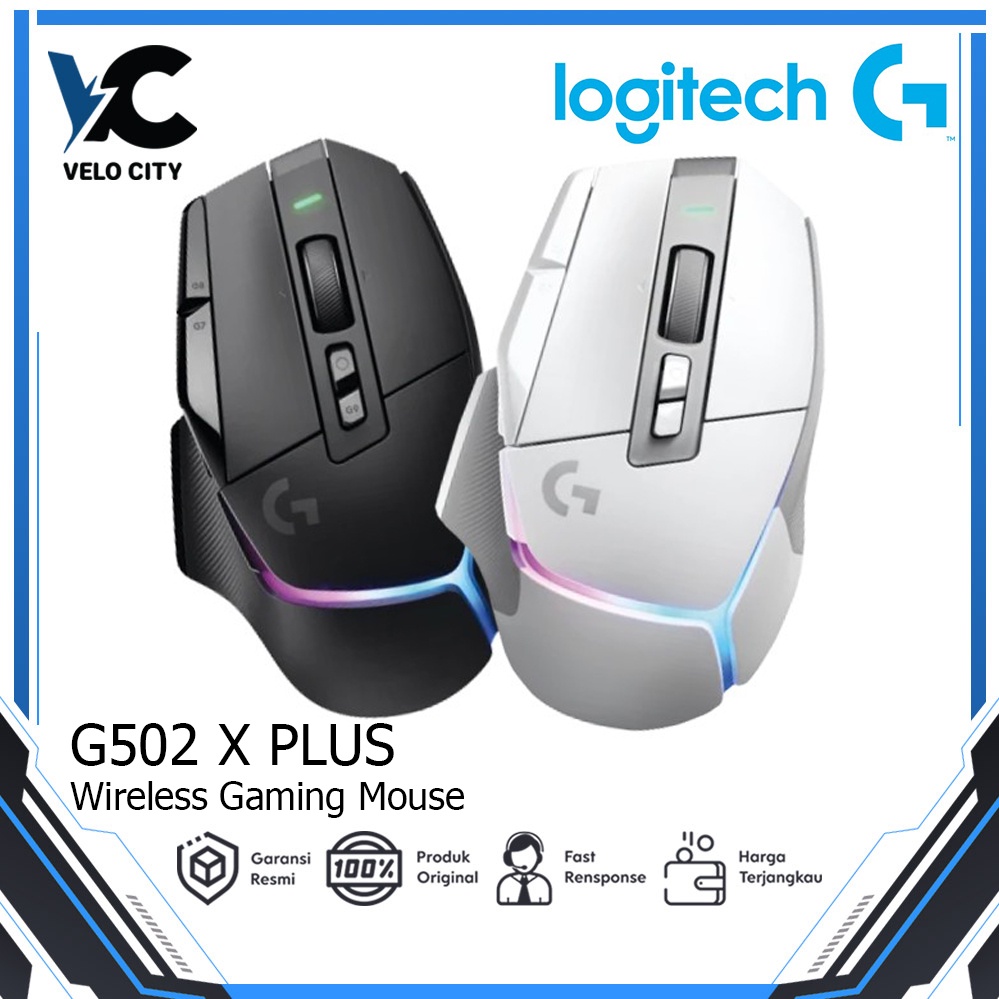 Logitech G502 X Plus Mouse Gaming Wireless RGB HERO 25K DPI