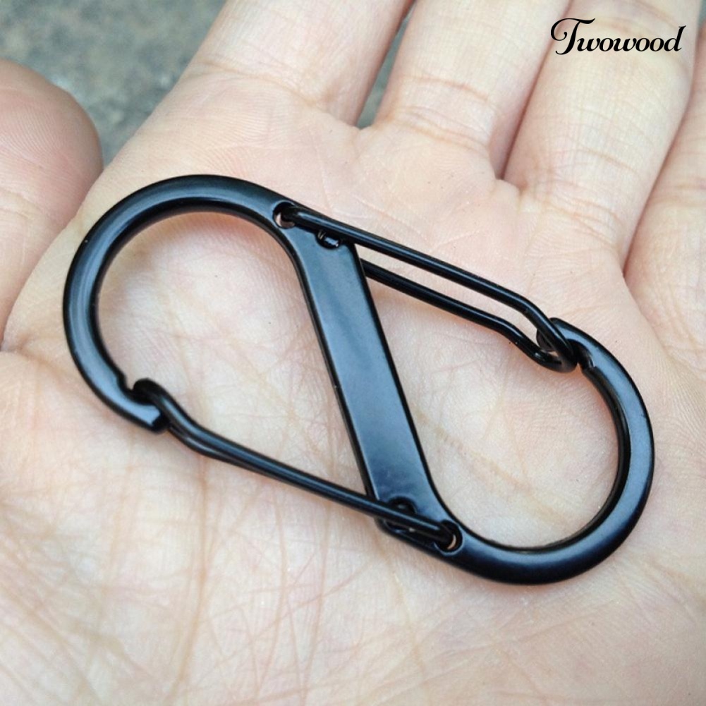 Twowood Gantungan Kunci Carabiner Bentuk Angka 8 Untuk Camping / Climbing