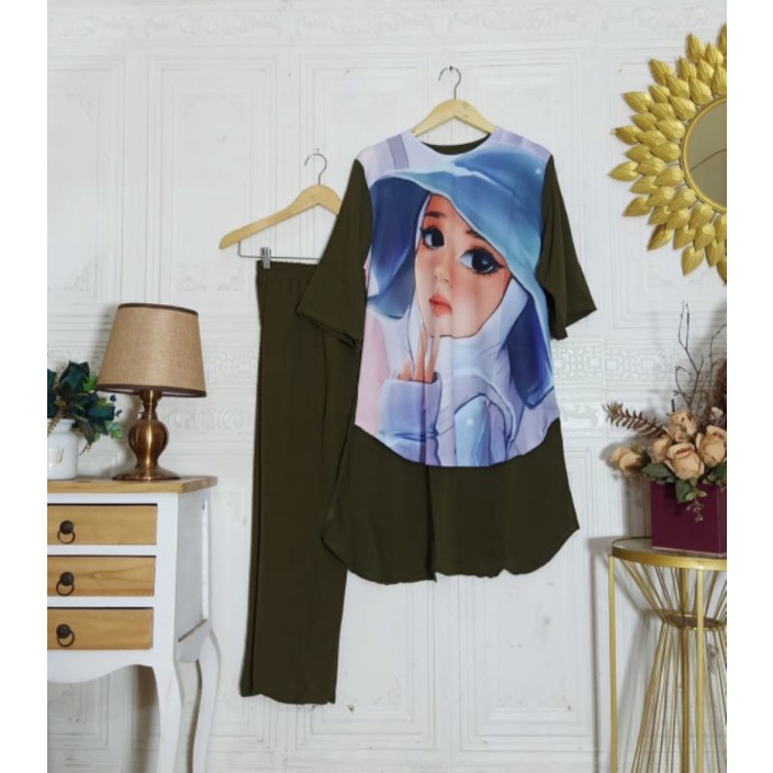 set celana printing asli