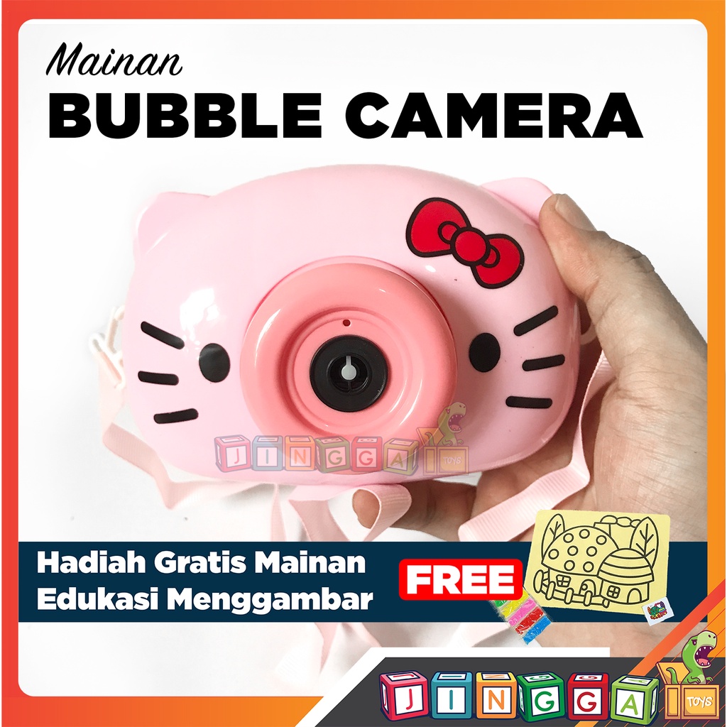 BUBBLE CAMERA HELLO KITTY. MAINAN KAMERA BUBLE BUSA