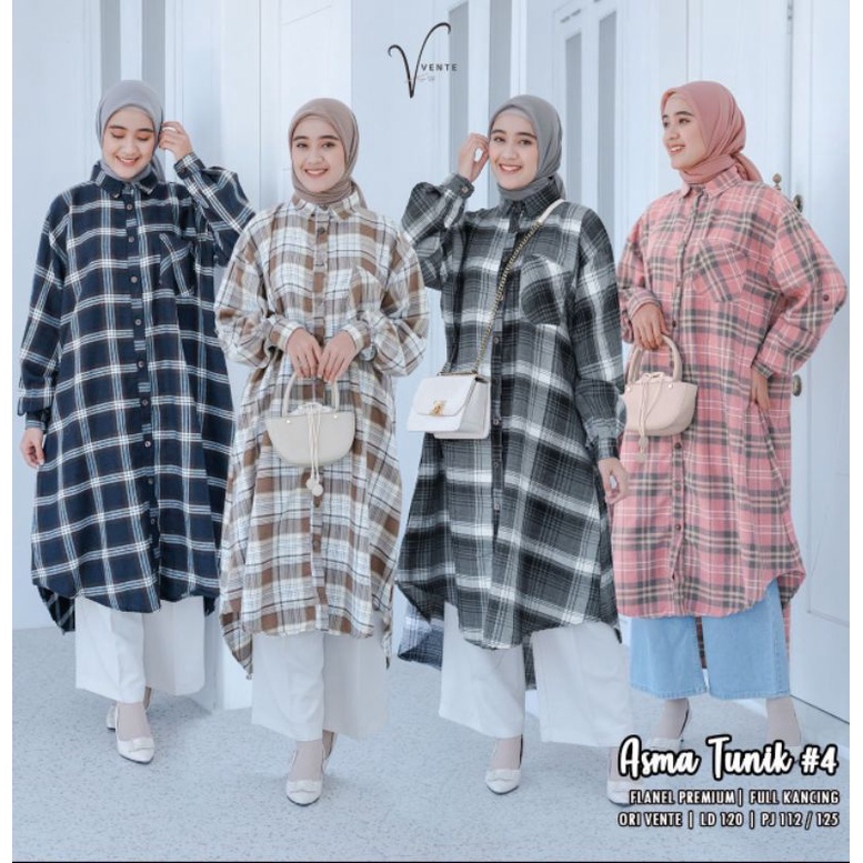 ASMA TUNIK FLANEL JUMBO || BY VENTE