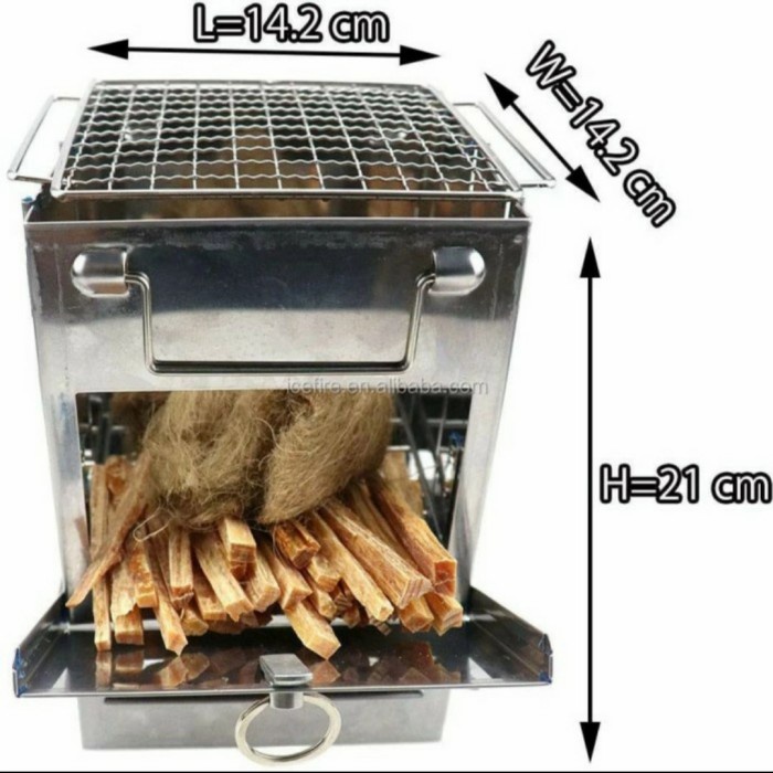 Jual Firewood Stove Fire Box Firebox Woodstove Camping Bushcraft Bbq