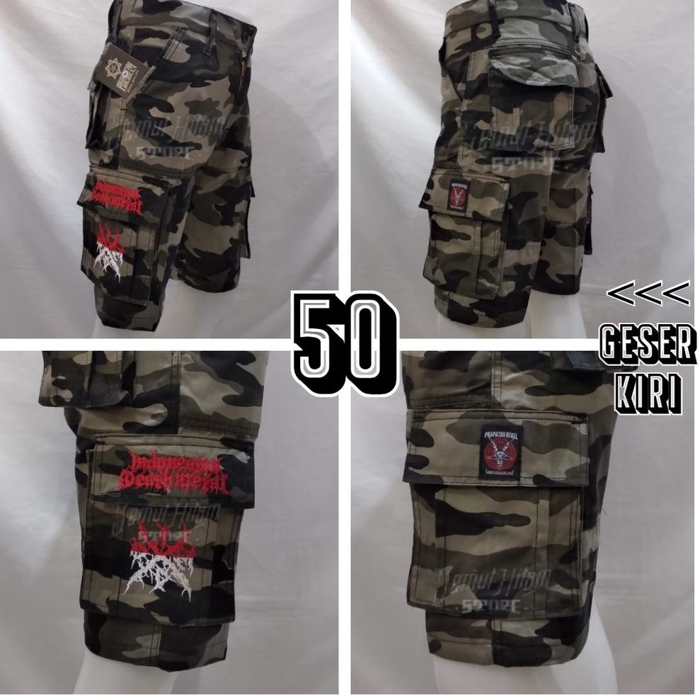 [GESER KIRI] Prapatan Rebel Celana Cargo Pendek INDONESIAN DEATH METAL IDDM Kempol Alpin PDL Army Do
