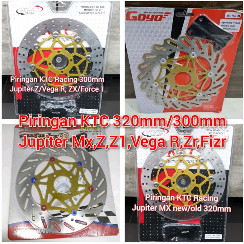 Piringan cakram KTC Jupiter MX Z Z1 Vega R ZR Fizr lebar 320mm 300mm rem disc brake depan variasi ju