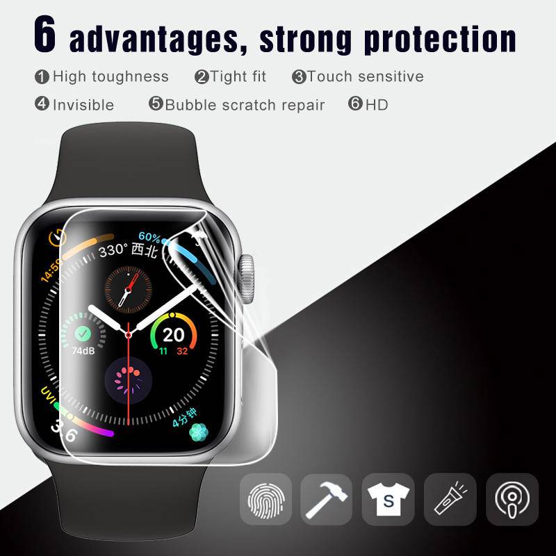 Pelindung Layar Hydrogel Untuk Apple Watch Seri 8 7 6 5 4 3 2 1 SE 2022 Full Screen 49mm 45mm 41mm 40mm 42mm 38mm