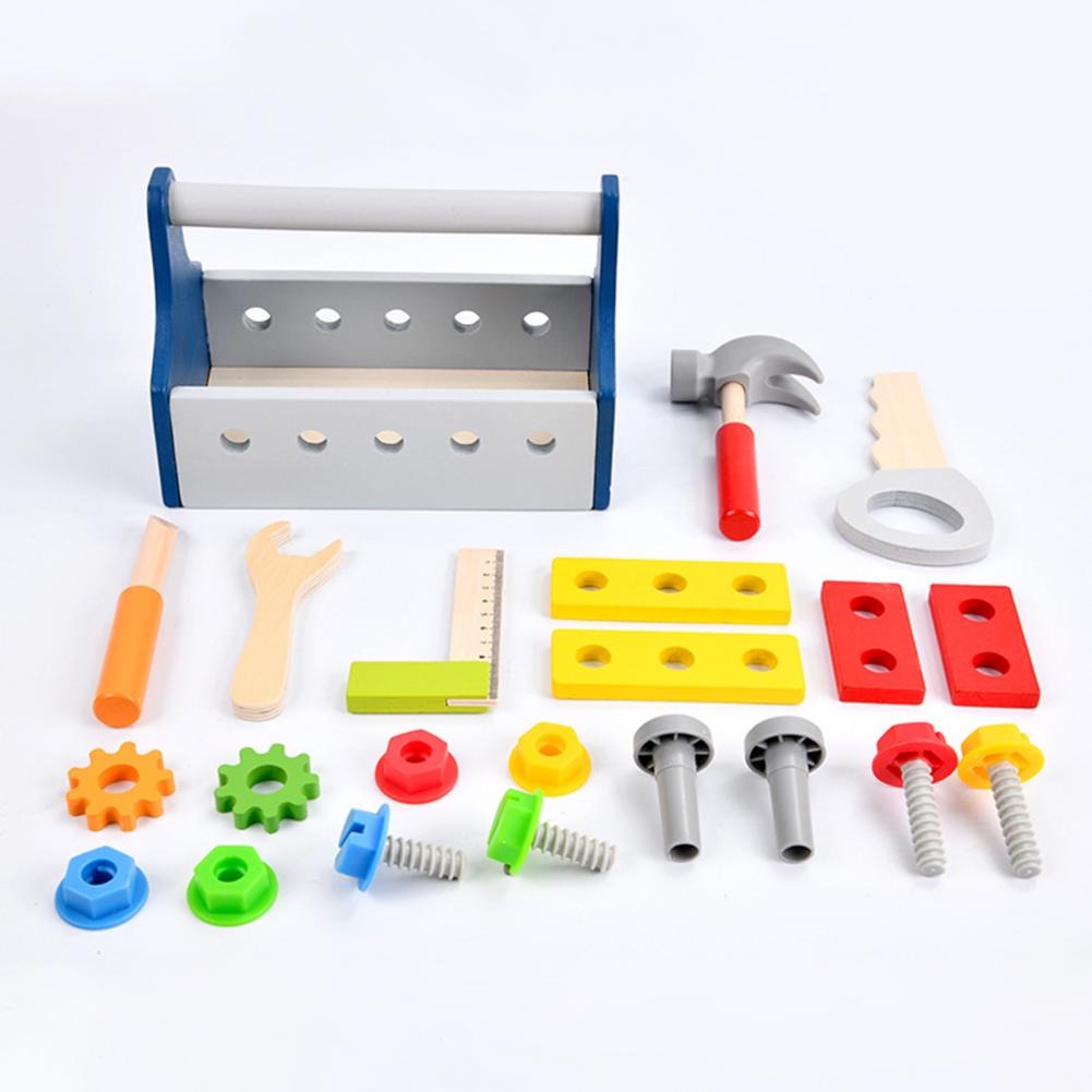 Mainan Perkakas Kayu Motorik Anak / Wooden Toolbox Set Toys