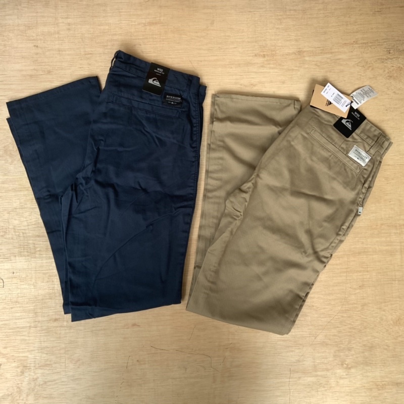 QUIKSILVER celana panjang chino NAVY NEW ORIGINAL 100%