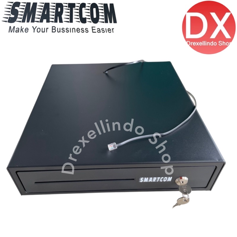 Cash Drawer Laci Kasir SMARTCOM ukuran 37x34x8cm RJ11 5 BIll 2 Coin
