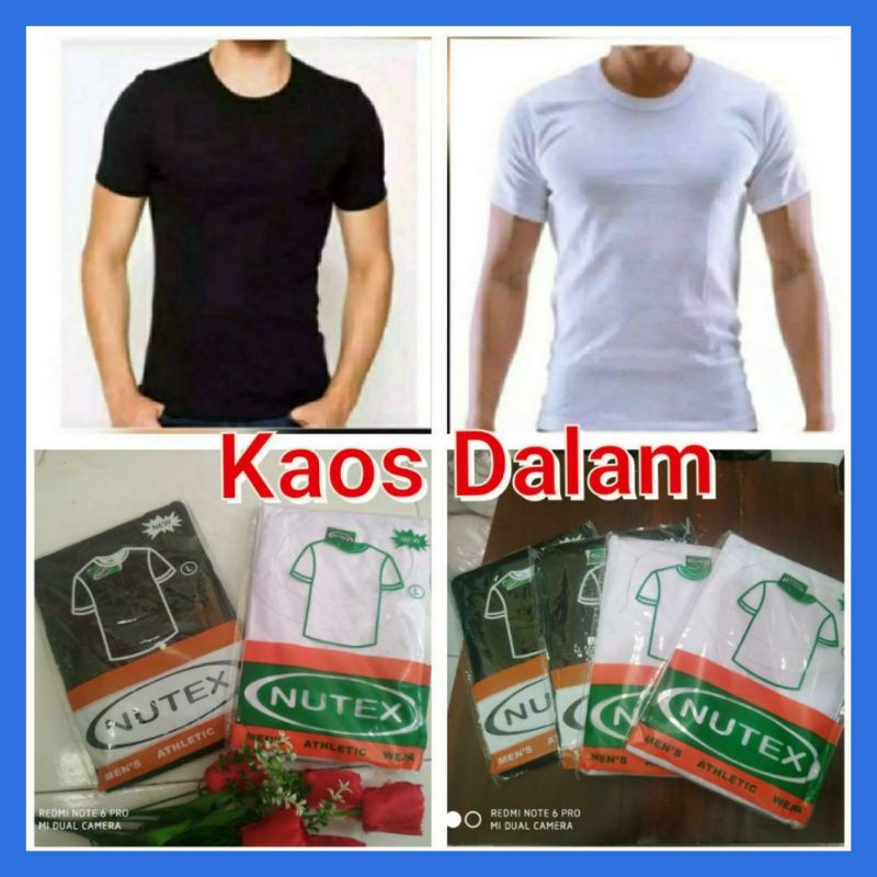 Kaos dalam rider oblong polos pria laki-laki cowok dewasa jumbo hitam