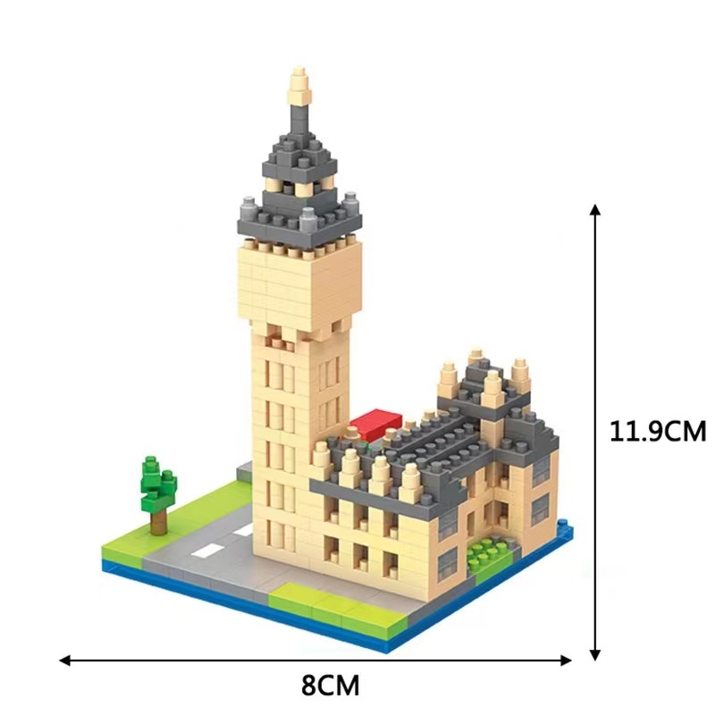 Mainan Rakitan Miniatur Istana Angsa Partikel Kecil Diy Untuk Dekorasi Ruang Tamuhadiah