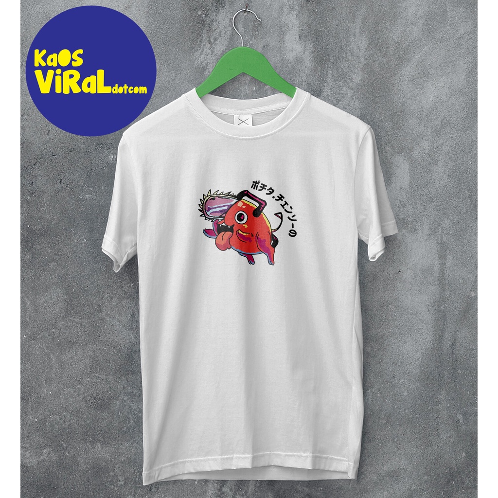 BAJU KAOS ANIME CHAINSAW POCHITA T-SHIRT DISTRO UNISEX