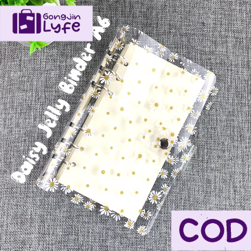 

[Gongjin] [A6 6 holes] Binder Daisy A6 Aesthetic / Keuangan Photocard Cute Lucu Cantik Bunga Motif Glitter Estetik