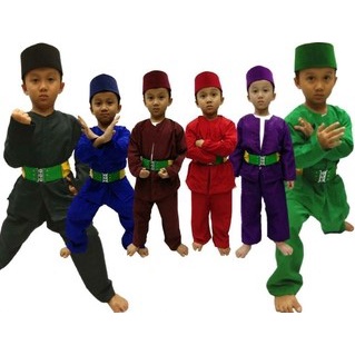 SETELAN BAJU PANGSI ANAK/BAJU CELANA TRADISIONAL BETAWI SABUK+PECI