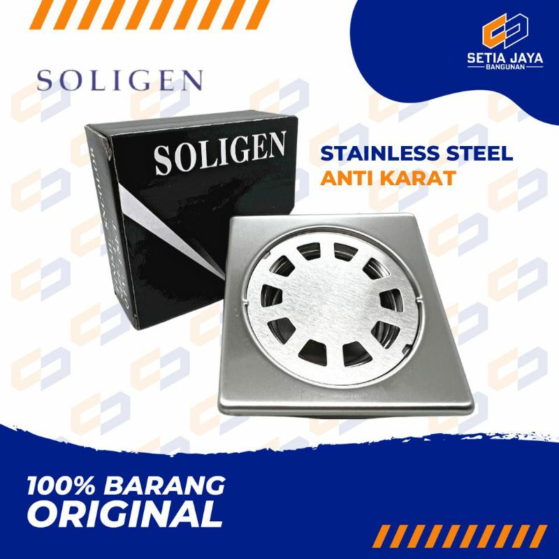Floor Drain / Saringan / Toilet / WC Soligen Stainless Steel 4 Inch