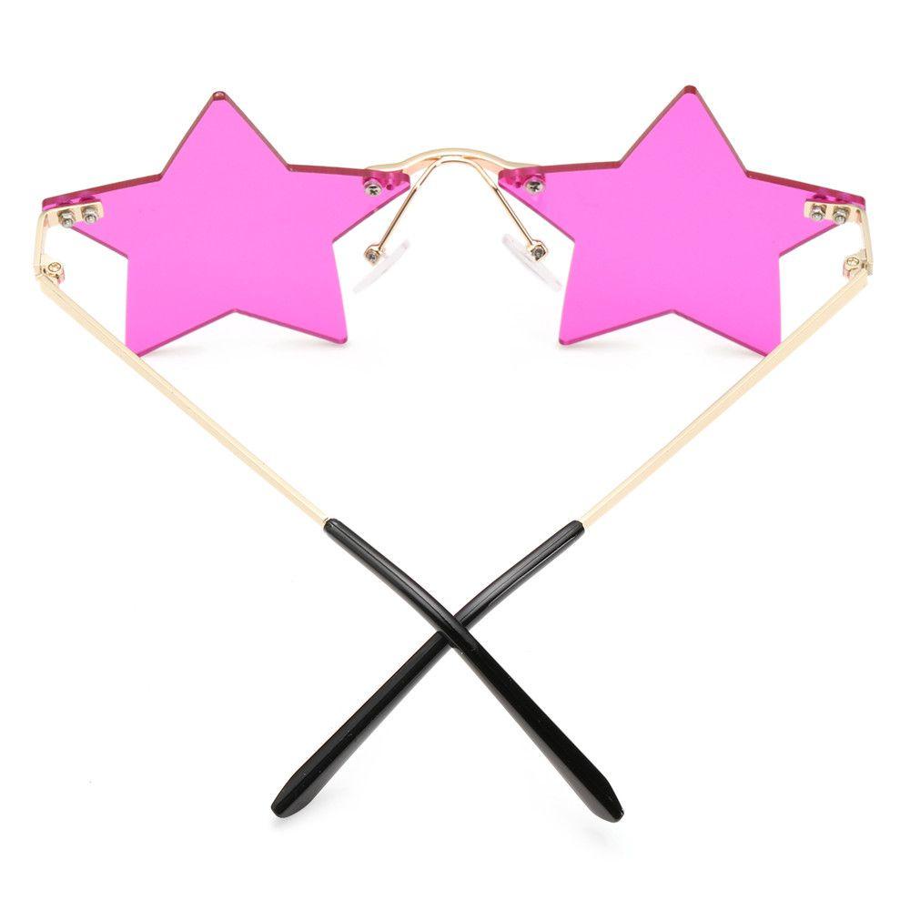 Wonder Rimless Sunglasses Lucu Pentagram Eyewear Eyeglasses Kacamata Matahari