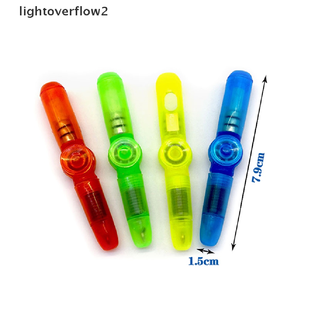 (lightoverflow2) 5pcs Pulpen Gaming Dengan Lampu LED Warna-Warni