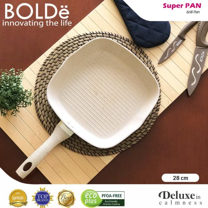 Discount BOLDe SuperPAN GRILL PAN 28 cm Pemanggang Granite Beige Series /PERALATAN MASAK SET/PANCI P