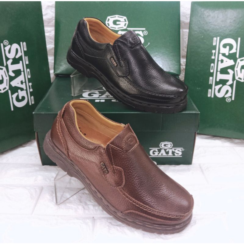 Sepatu kulit slip on pria GATS LB 5002 Original