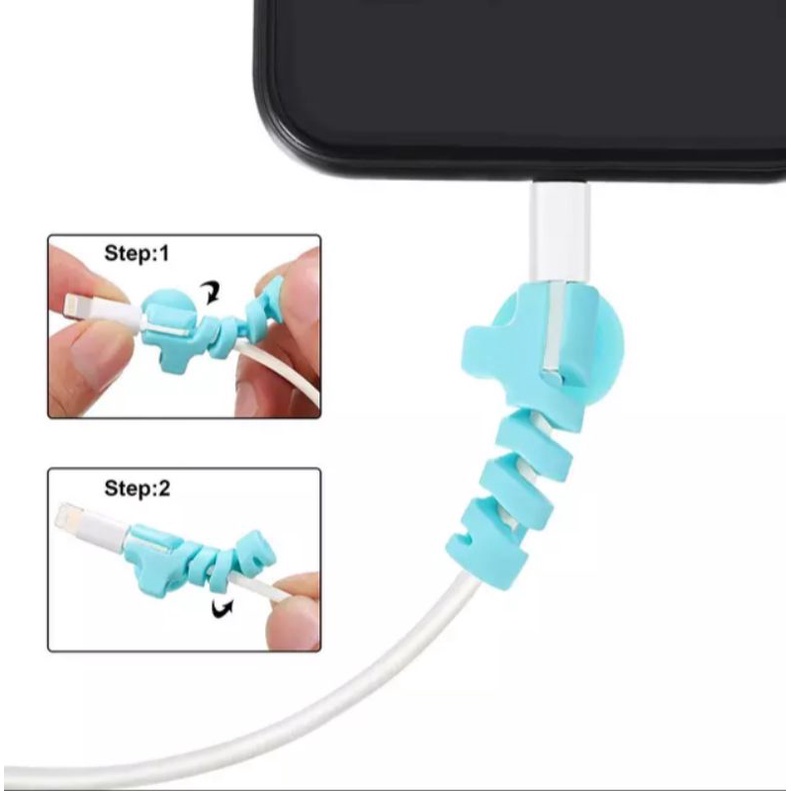 Pelindung UJUNG KABEL spiral cable holder karet holder kabel spiral gantungan kabel casan