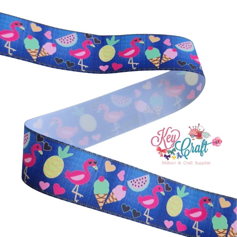 

Pita Grossgrain motif Flamingo