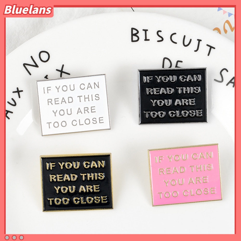 Bluelans IF YOU CAN READ THIS Unisex Letter Rectangle Brooch Pin Bag Hat Badge Jewelry