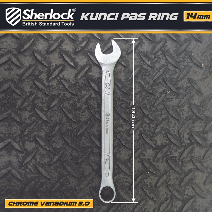 Kunci Pas Ring (Pro-D Series) uk. 14 mm Original Sherlock (1 Pcs)