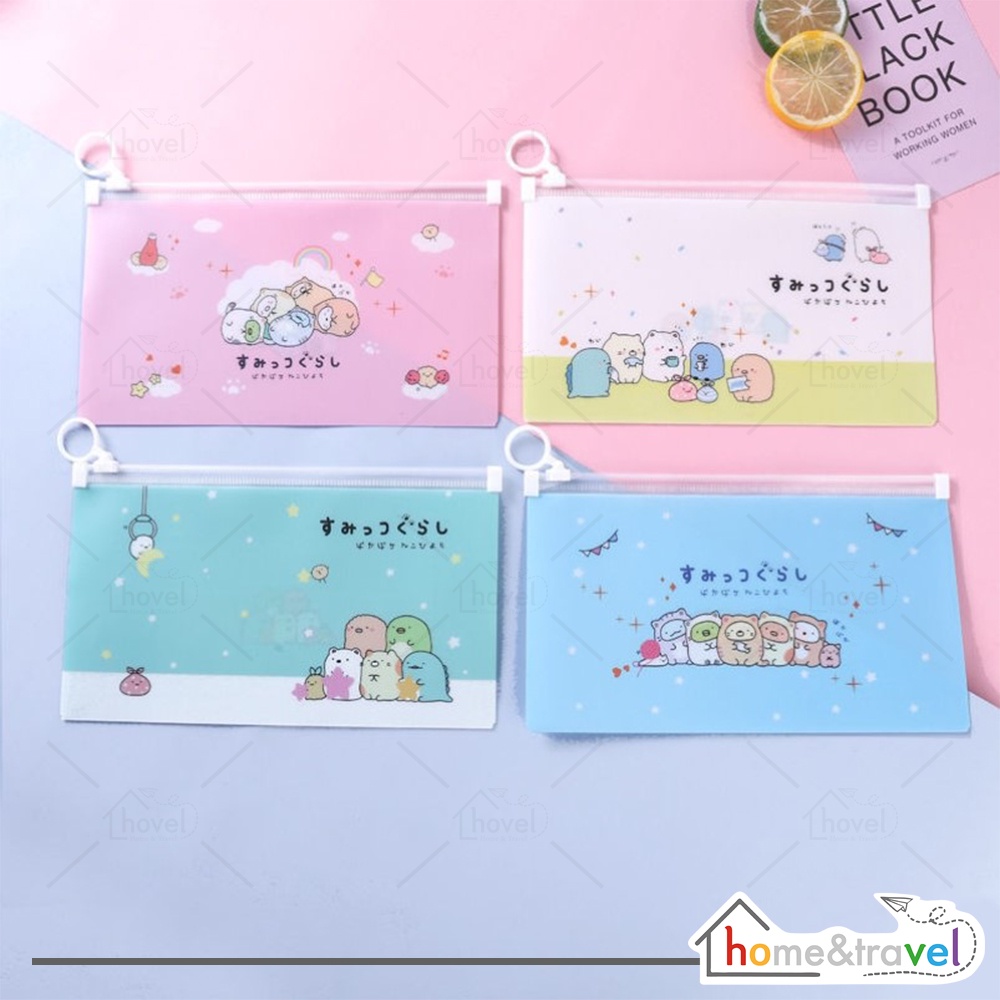 HOVELSHOP Zipper Pouch Tempat Penyimpanan Kosmetik Masker Kain Pensil Ziplock