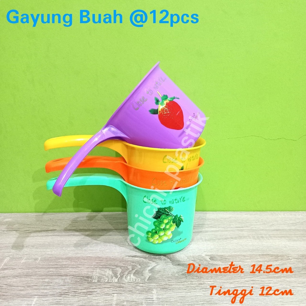 12PCS gayung plastik buah calista