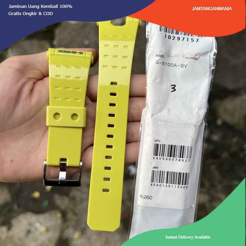 Strap tali jam tangan casio g-shock original G-8100A 9V band G 8100A